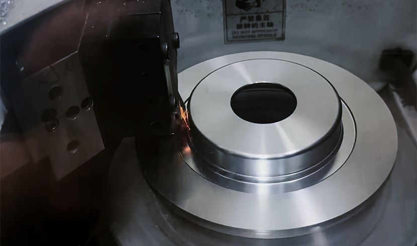3rd Process Finish Turning: LYV-500 Brake Disc Vertical Lathe in Action