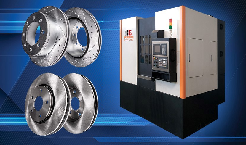 LYV-L450 Brake Disc CNC Grinder machining case video